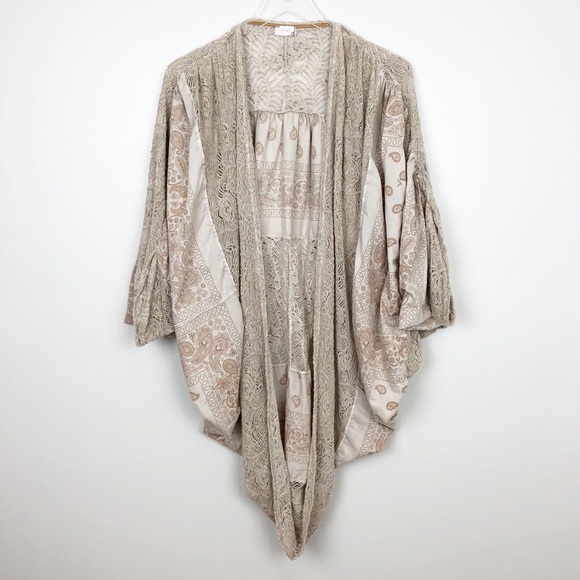 Free People Tops - Free People | Bandana Patched Lace Kimono Gypsy OS